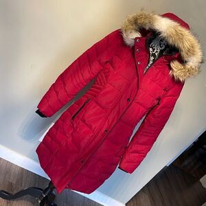 NOVELTI  Down Hooded Parka NEW Red Small